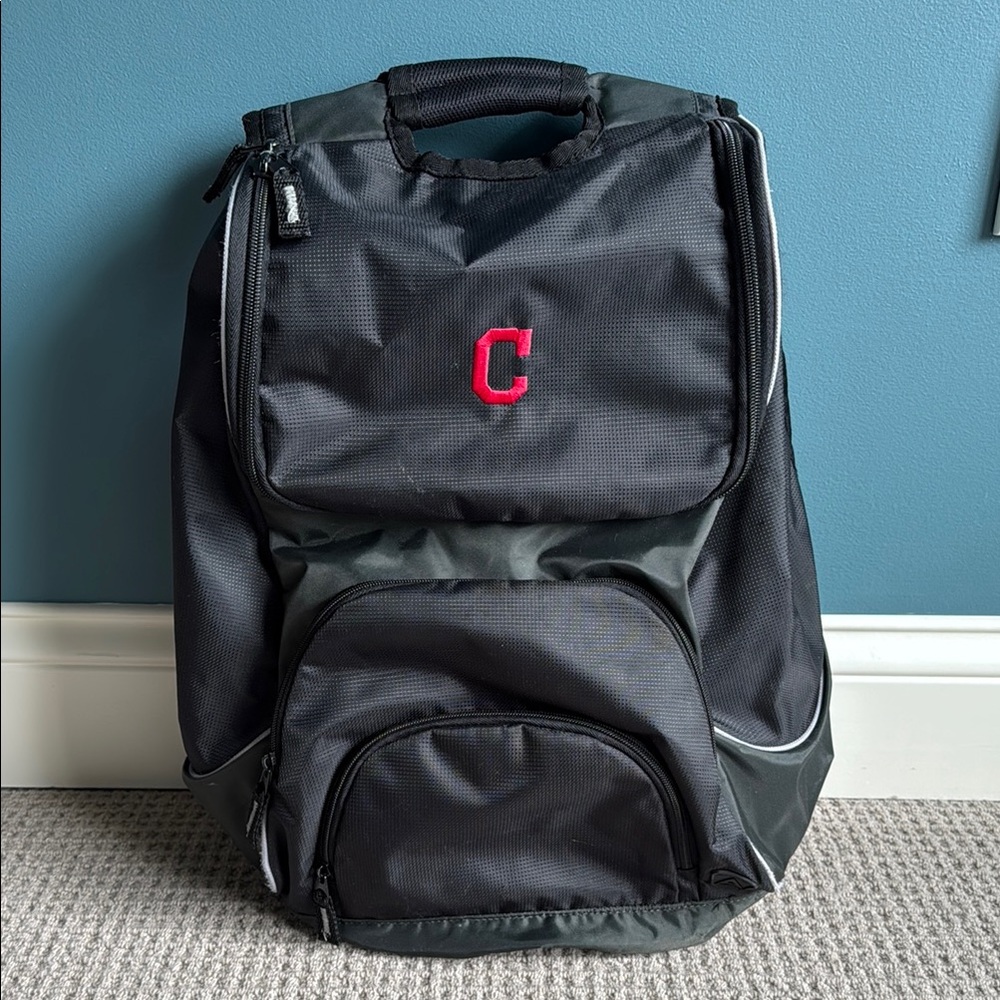 Antigua Black and Red Backpack with Classic Design